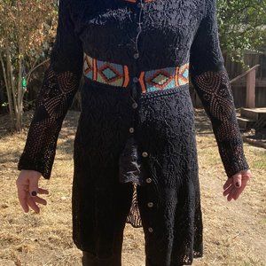 Size small Peruvian Connection crochet cardigan. Size S.